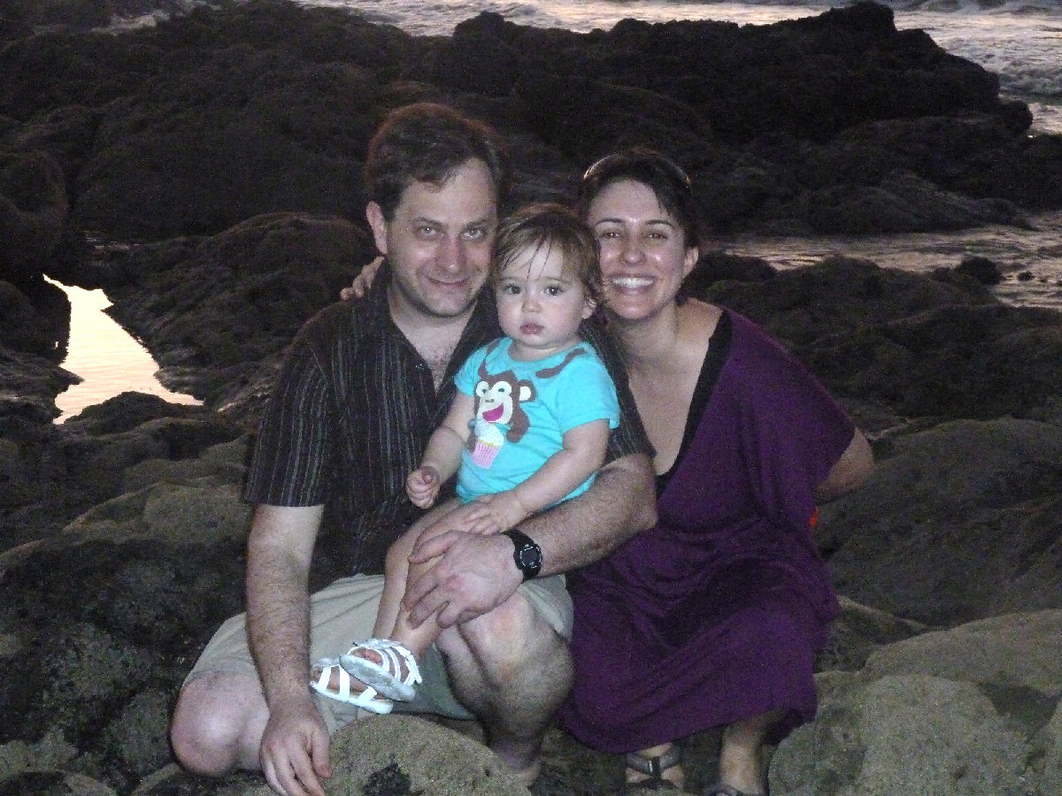 Michael,
                Ruby and Amy on Beach at Sunset